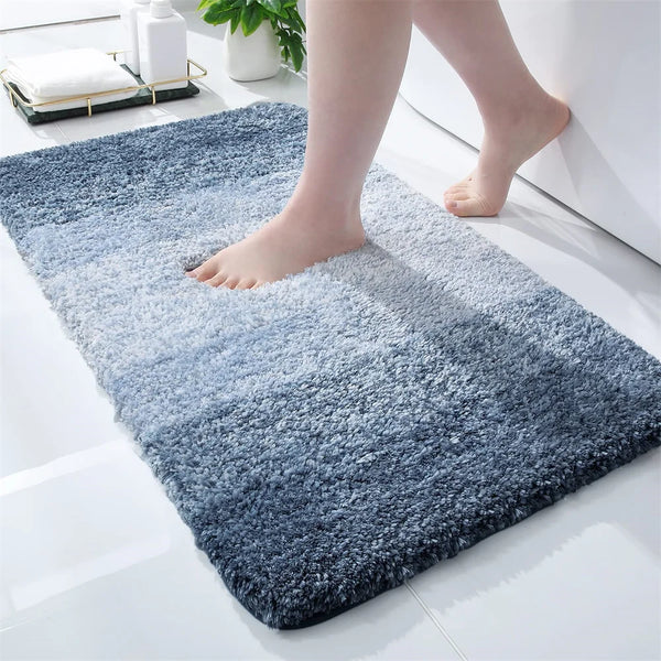 Luxury Bathroom Rug Soft Microfiber Absorbent Non-Slip Bath Mat for Shower