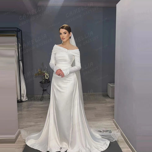 Luxury Mermaid Wedding Dresses For Women Off Shoulder Gowns