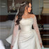 Elegant Women's Satin Bridal Dresses Mermaid Lace Gowns