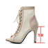 Sexy High Heels Hollow Mesh Sandals for Summer Fashion Comfort Peep Toe Stilettos Jazz Dance Female Shoes Plus Size