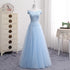 Prom Dress Elegant Floor-Length Tulle Gown With Appliques For Bridesmaid Dress Ideal For Banquet And Formal Event