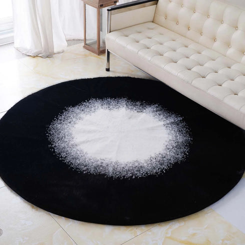 Plush Round Starry Sky Carpet Rug for Living Room and Bedroom Decoration