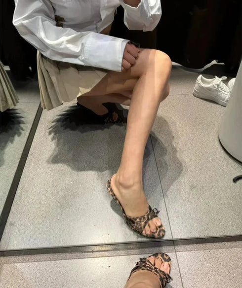 Elegant Strappy Cat Heel Clip Toe Sandals For Women