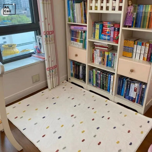 Cozy Children's Kilim Wool Rug - Modern Plaid Carpet for Home and Hotel