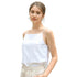 White Linen Sleeveless Tank Top for Women - Casual Summer Streetwear