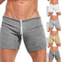 Mens Sexy Drawstring Ribbed Sleepwear Shorts Gym Sportswear