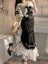 French Vintage Fairy Mermaid Dress Women Lace Midi Dress