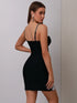 Women Summer Sexy V Neck Beaded Mini Bodycon Dress Evening Club Party Dress