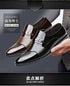 Luxury Men's Leather Oxfords - Classic Formal Slip-On Business Shoes for Office and Wedding Occasions
