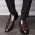 Italian Dress Shoes for Men Lace Up Point Toe Oxfords for Business Casual and Wedding Events