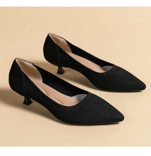 Stylish Women's Pointed Toe Slip-On Flat Pumps for Casual Spring and Autumn Wear
