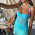 Sexy Halter Lace See-Through Crop Top for Women - Trendy Backless Party Club Vest Tank Top, Y2K Fashion Essential for Summer Wardrobe