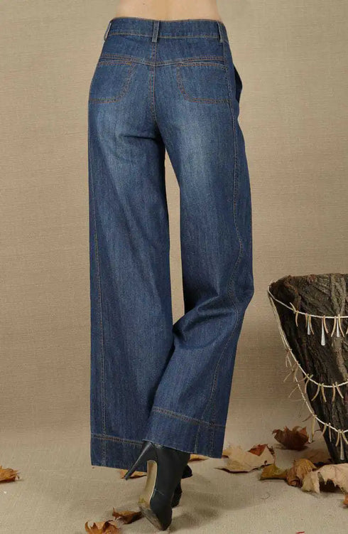 High Waist Wide Leg Jeans for Women Casual Baggy Trousers