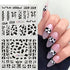Animal Print Water Nail Decals - Cow and Leopard Designs for Stunning Winter Manicure - 12 Unique Patterns for Creative Nail Art