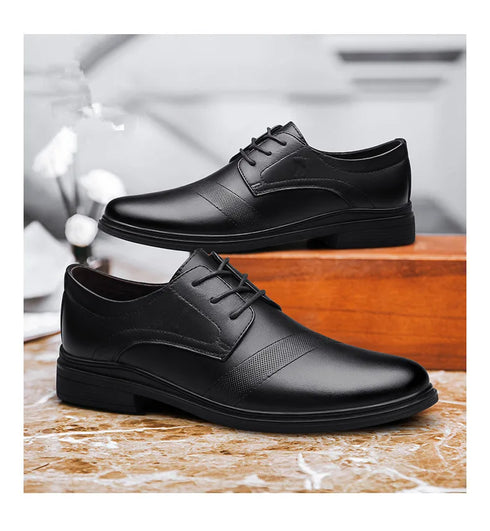Genuine Leather Casual Business Shoes for Men Leisure Derby Footwear