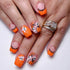 24pcs Halloween-Themed Short Square Press-On Nails with Fun Ghost, Bat, and Spider Web Designs - Perfect Fake Nail Set for Women and Girls