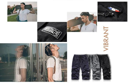 Men's Summer Quick Dry 3/4 Pants Lightweight Capri Shorts for Hiking Fishing Travel Casual Gym