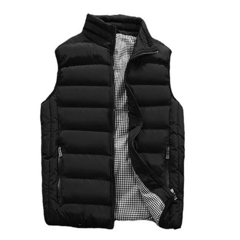 Men's Casual Windproof Sleeveless Vest - Warm Thicken Waistcoat & Down Jacket for Autumn Outdoor Activities