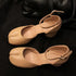 Chic Women's Tabi Ninja Mary Jane Pumps with Round Split Toe Design - Stylish Thick Heel Sandals for Spring and Autumn