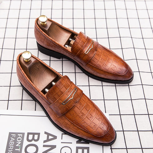Stylish Italian Leather Penny Loafers for Men - Classic Dress Shoes for Weddings and Formal Events, Available in Big Sizes 38-48