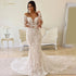 Loveweiwei Long Sleeve Mermaid Wedding Dress Elegant Bridal Gown
