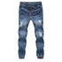 Stylish Men's Slim Fit Ripped Denim Ankle Length Casual Jeans
