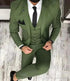 Latest Olive Green Men Suits for Groom Wedding Tuxedo Slim Fit Blazer