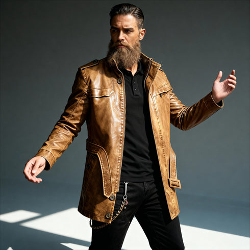 Fleece-lined Faux-Leather Jacket — Warm, Slim & Winter-Ready