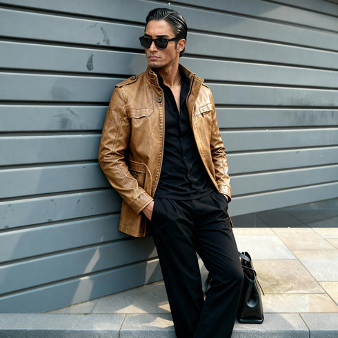 Fleece-lined Faux-Leather Jacket — Warm, Slim & Winter-Ready